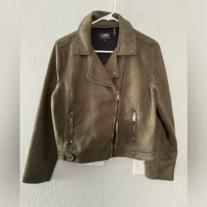 Women’s olive suede jacket - M